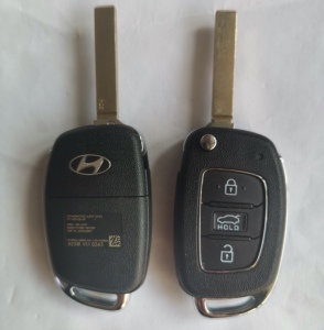 16年款现代悦纳折叠遥控器4d60 70芯片汽车钥匙原装/外壳领动原厂