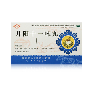 阜药 升阳十一味丸(那仁满都拉) 60粒/盒(每10粒重2g) _ 阜药 升阳