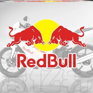 红牛贴纸赞助汽车头盔贴花摩托车车贴防水小牛电动车身改装适用于