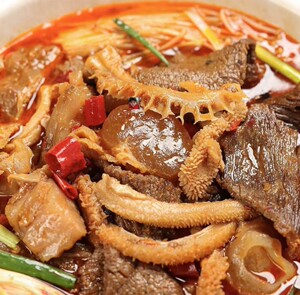 洈品味牛三鲜火锅800g送魔芋干粉丝袋装牛杂牛蹄筋牛三鲜美味十足