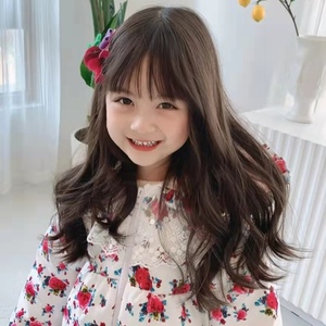 儿童假发女孩可爱卷发大波浪拍照表演搞怪淑女韩版自然长发全头套