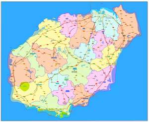 电子版 海南省儋州五指山琼海文昌万宁东方市定安屯昌澄迈县 地图