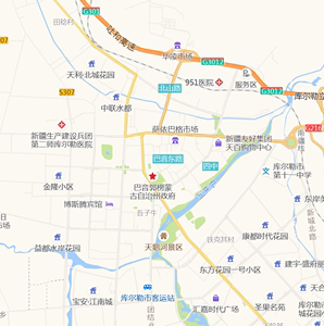 电子版 巴音郭楞州 库尔勒市轮台县尉犁县若羌县且末县 素材 地图