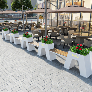 户外铁艺花箱外摆卡座绿化公园售楼部商业街围栏花坛组合座椅花槽