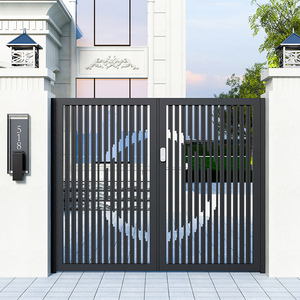 庭院大门铝合金农村自建房别墅门不锈钢简约入户门现代铁艺花园门
