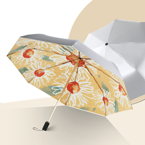 双层钛银防晒伞超强防紫外线太阳伞女黑胶晴雨两用遮阳upf50+雨伞