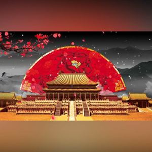 汉唐墨典舞古风背景中国舞群表演水舞蹈风汉舞古筝背景视频素古材