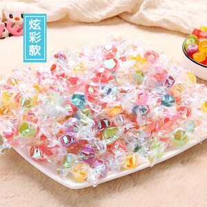李现同款糖果和铁盒千纸糖果炫彩千纸鹤糖彩色糖纸透明水晶糖七彩