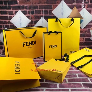原版芬迪fendi纸袋购物礼品袋子衣服围巾皮带钱包装手提购物袋