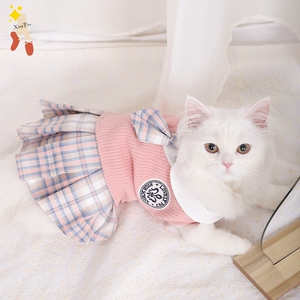宠物猫咪jk裙衣服制服银渐层金渐层布偶猫英短美短蓝猫虎斑金吉拉