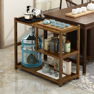 楠竹茶几边几茶水架置物架简约小型客厅茶桌泡小茶台茶叶收纳架子