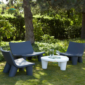 美陈座椅意大利北欧lita商场休息区组合桌椅户外庭院玻璃钢休闲椅