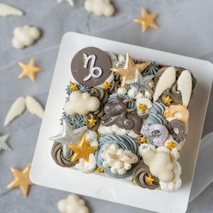 芝心花「摩羯座九宫格」星座生日蛋糕鲜奶慕斯甜品下午茶北京同城