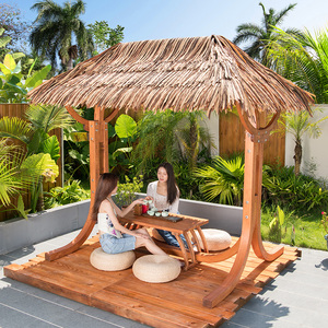 子力云杉木凉亭日式防腐木实木户外小木屋遮阳棚庭院花园室外亭子