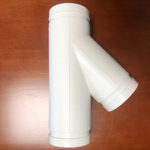 沟槽式hdpe超静音排水管 斜三通 白色和财北京