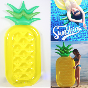 菠萝形充气漂浮床大号彩色设计夏日海边泳池水上乐园成人游泳休闲