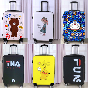 涂鸦卡通行李箱万向轮韩版可爱大小学生儿童男女拉杆旅行箱小清新