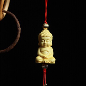 黄杨木雕刻宝宝佛手机吊坠文玩雕刻钥匙车挂件配饰实力