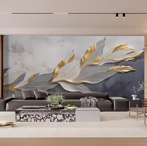5d立体浮雕大理石客厅壁画高级感影视墙布电视墙背景墙纸壁画壁布