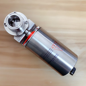 一诺 304不锈钢快装气动蝶阀卫生级卡盘卡箍式气动蝶阀立式单作用