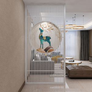 00卡菲曼家居馆淘宝现代艺术隔断客厅玄关装饰欧式实木屏风定制移动