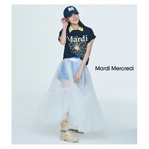mardimercredi若若韩国正品代购设计师品牌网纱半透明半身长裙