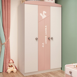 实木衣柜粉简易