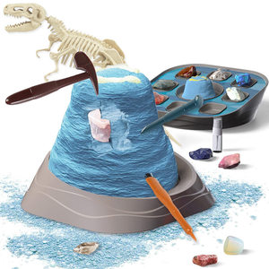 儿童女孩恐龙化石宝石考古挖掘玩具套装挖宝盲盒水晶寻宝地质探索