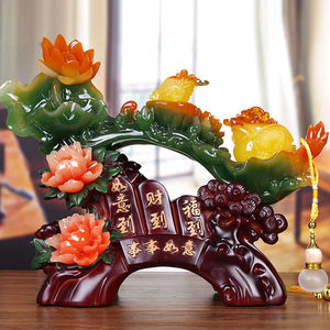 招财富贵如意摆件家居客厅酒柜电视柜房间装饰品玄关摆设开业礼品