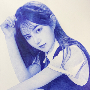 圆珠笔画像定制真人照片转手绘肖像画人像绘画代画素描人物画头像