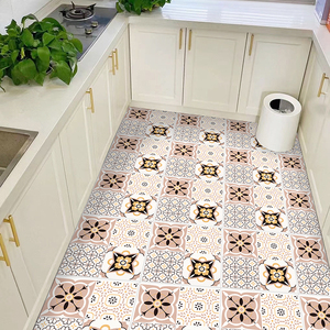 厨房地板贴家用地面翻新防水地贴防滑地砖遮丑贴纸自粘仿瓷砖耐磨