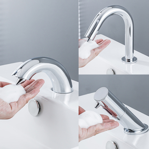 酒店家用台面水龙头式感应皂液器卫生间自动泡沫洗手液洗洁精机器