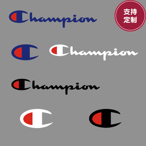 潮流运动品牌t恤logo标志champ热转印柯式烫画图案衣服贴烫印贴花