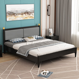 北欧实木床1米5床现代轻奢简约1米8床双人床主卧2020年新款大床