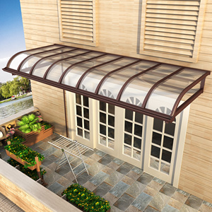 铝合金雨棚雨搭户外挡雨棚阳光棚遮阳雨篷别墅庭院阳台门上遮雨棚