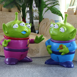 迪士尼玩具总动员酒店装饰品绿色士兵ur三眼仔摆件三眼怪公仔雕塑