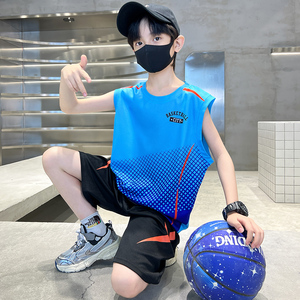男童篮球服背心套装夏季新款运动套装定制印名字儿童速干训练班服