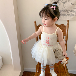 女童连衣裙夏季新款儿童韩版吊带裙宝宝公主裙子婴儿衣服薄款凉快