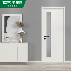 千年舟无漆木门玻璃门厨房卫生间室内门家用简约现代百搭木门定制