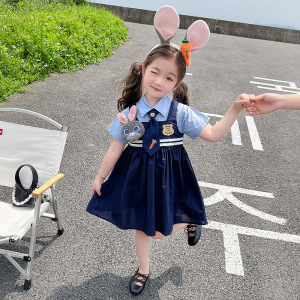 女童夏季连衣裙2024新款儿童装小女孩兔子警官迪士尼cos服装裙子
