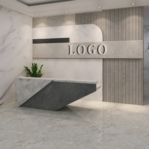 护墙板logo店铺形象墙集成墙纸公司前台工业风装修壁纸上屋旗舰店