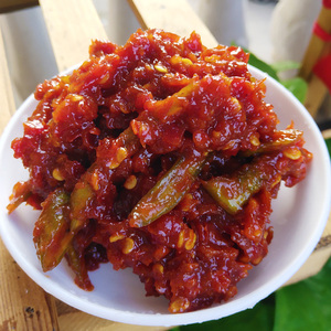 湖南正宗永丰辣酱280g香辣双峰特产辣椒酱酱菜瓶装刀豆2021年新酱