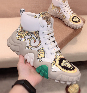 美杜莎潮牌高帮鞋男时尚个性真皮百搭运动鞋欧洲站四季款休闲鞋男