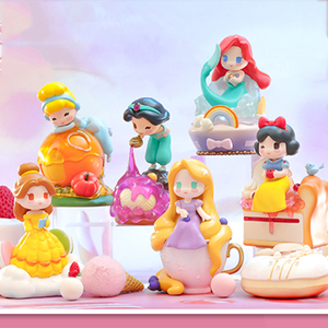 正版迪士尼经典公主甜品盲盒系列潮玩手办可爱少女心公仔玩偶摆件