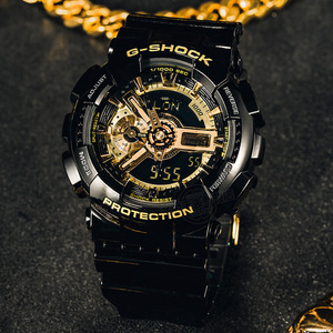 casio卡西欧手表男g-shock运动防水黑金悟空版电子手表男ga-110gb