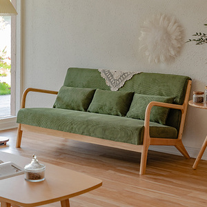 北欧简约现代布艺沙发客厅双人出租房民宿小户型三人简易小沙发