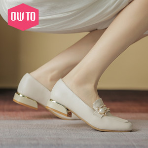 真皮大东英伦小皮鞋女粗跟2021秋款百搭中跟乐福鞋方头玛丽珍单鞋