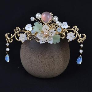 兮光美人汉禾服头饰orh全套发发簪女古风步摇流冠古装秀发饰苏套