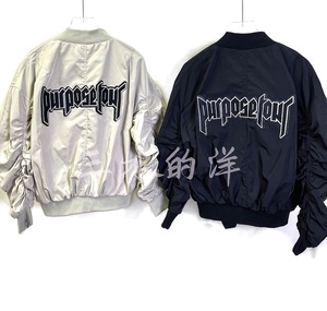 重工版本fear of god4thfog第四季比伯刺绣同款弯刀飞行员夹克