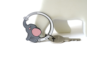 八门虫社大象钥匙扣创意汽车钥匙圈链挂件韩国可爱女鲸鱼男小礼品